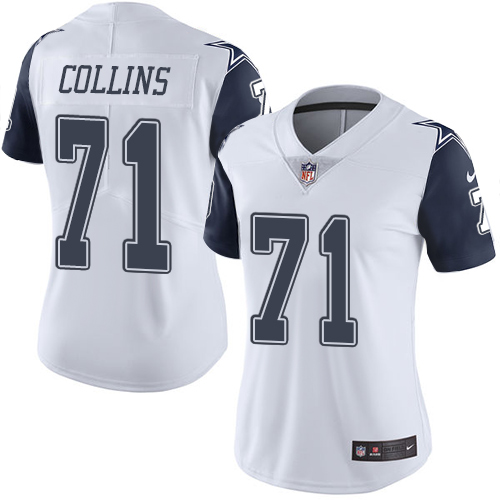 Women's Elite La'el Collins Nike Jersey White - #71 Rush NFL Dallas Cowboys